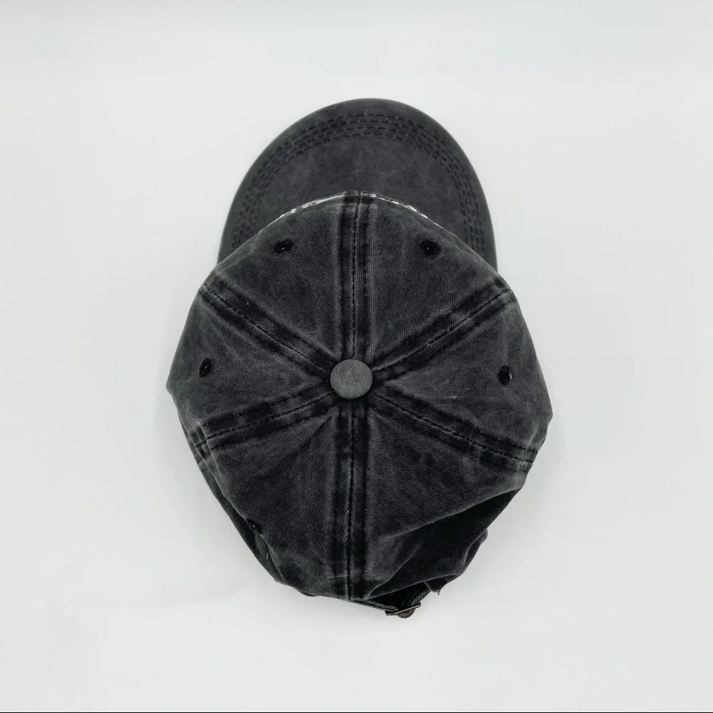Pretty Bird Grey Stone Washed Cotton Twill Cap - Picture 12 of 13